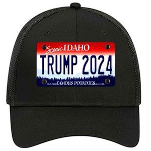 Trump 2024 Idaho Metal on Trucker Mesh Hat - Black
